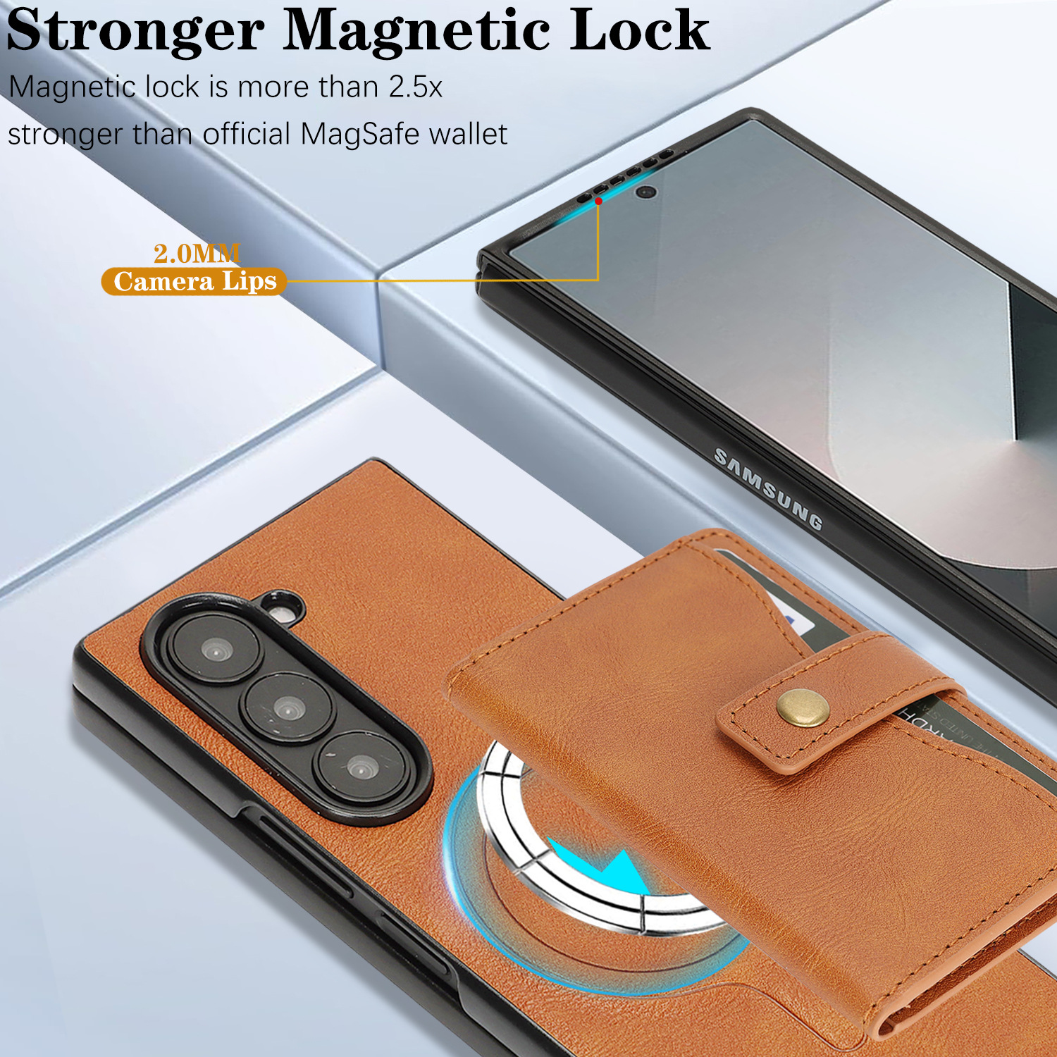 Applicable to Samsung Z Fold7  - Money Clip Magnetic บทวิจารณ์และราคา