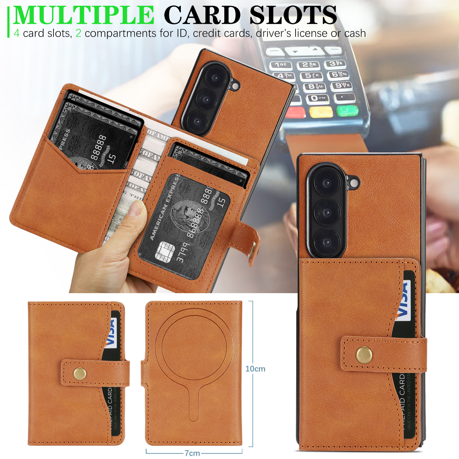 Applicable to Samsung Z Fold7  - Money Clip Magnetic บทวิจารณ์และราคา