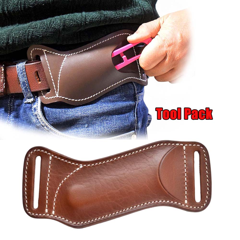 Waist Hanging EDC Knife Sheath - Leather Edc. Carry Pouch บทวิจารณ์และราคา