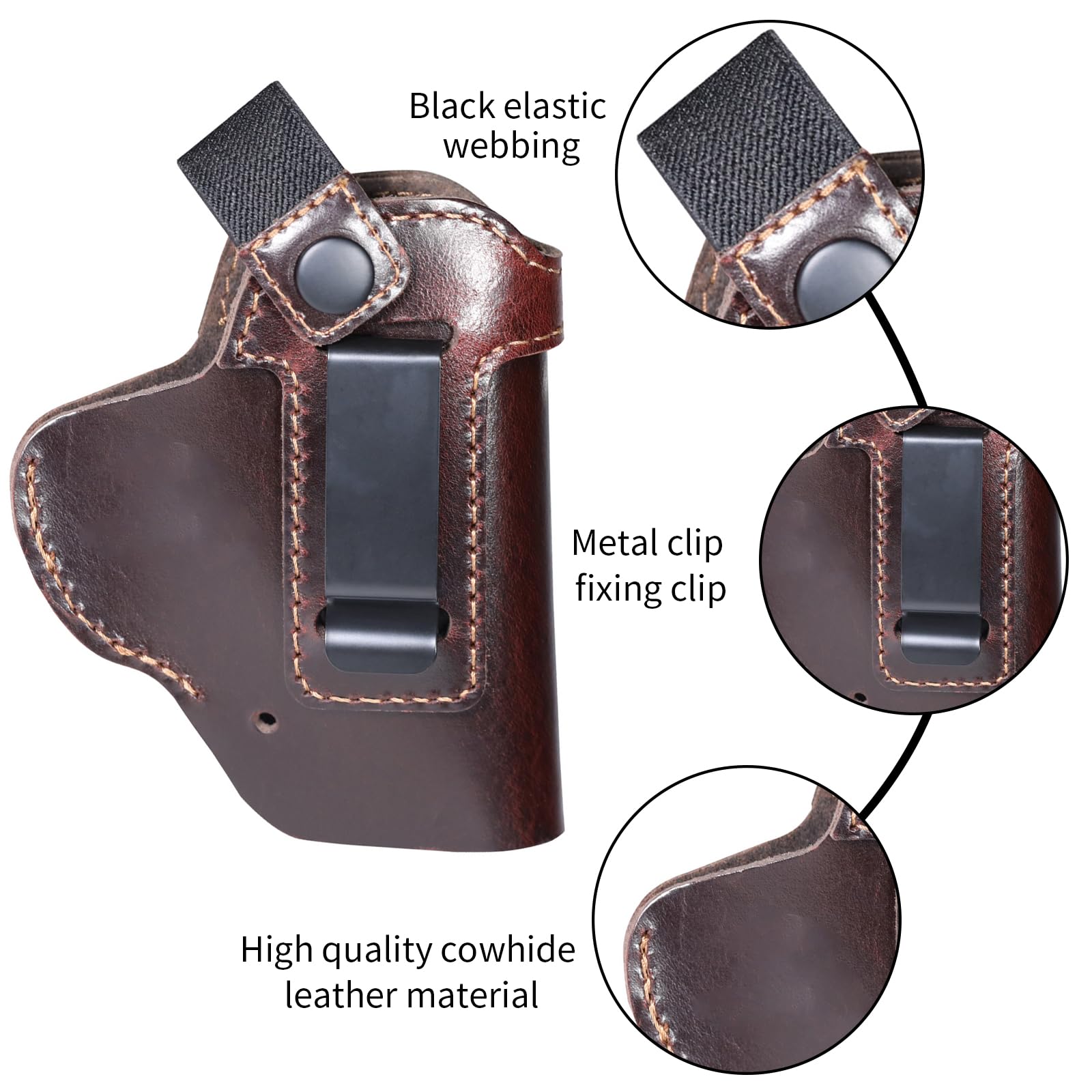 Tactical Leather Concealed Car - Edc Carry Belt Leather บทวิจารณ์และราคา
