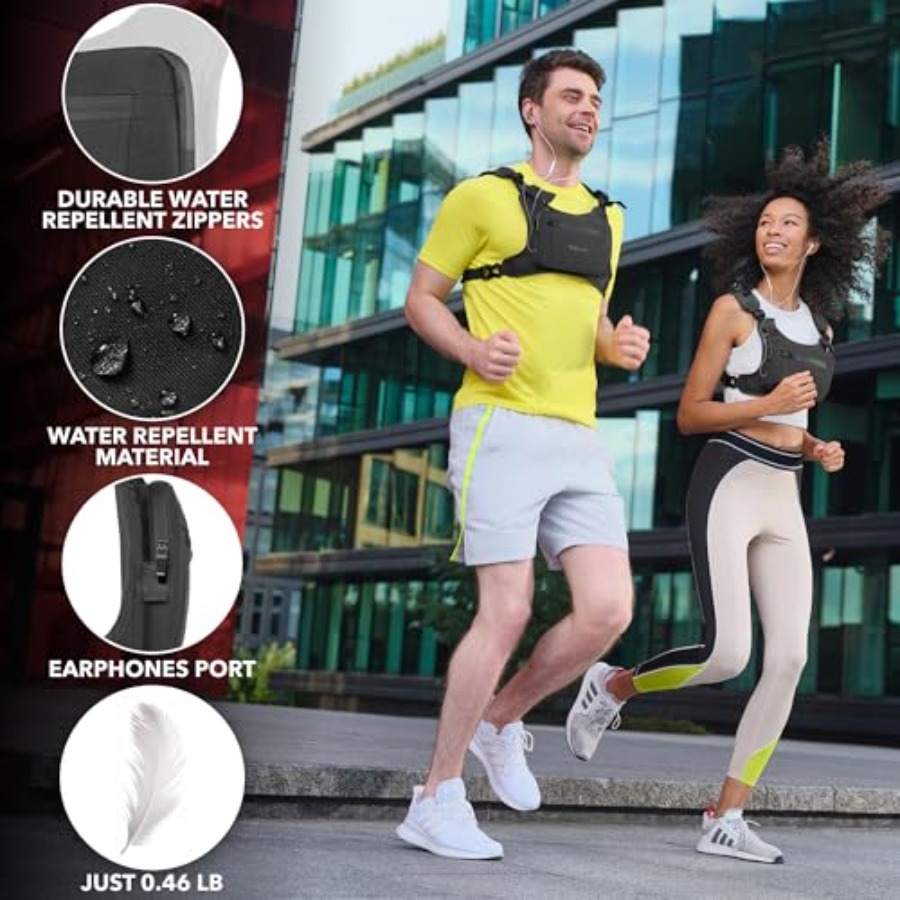 Running Chest Pack Reflective  - Leather Edc. Carry Pouch บทวิจารณ์และราคา