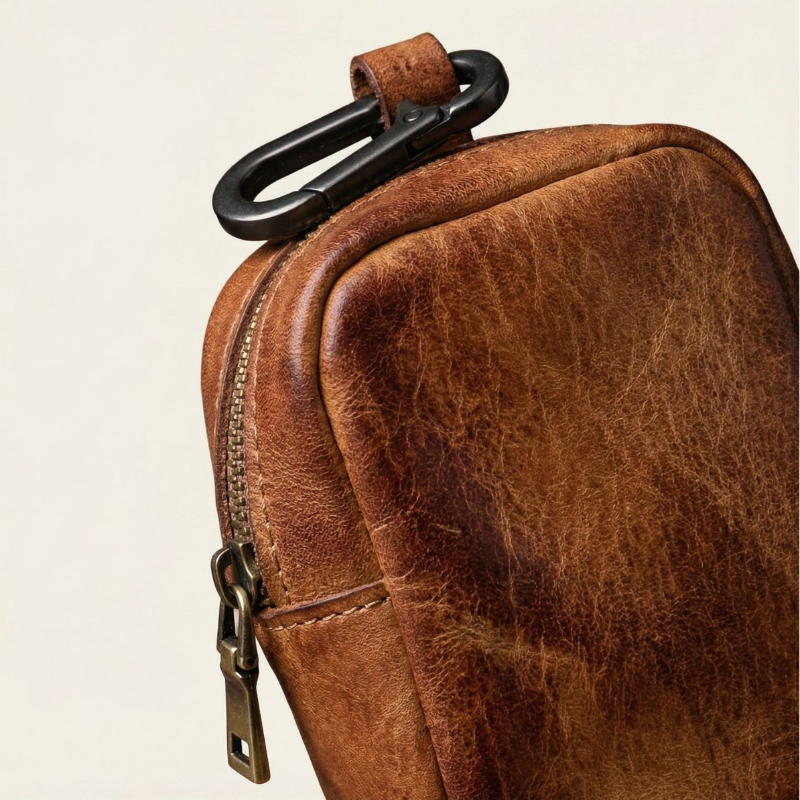 Rugged Vintage Leather Mini Cl - Leather Edc. Carry Pouch บทวิจารณ์และราคา