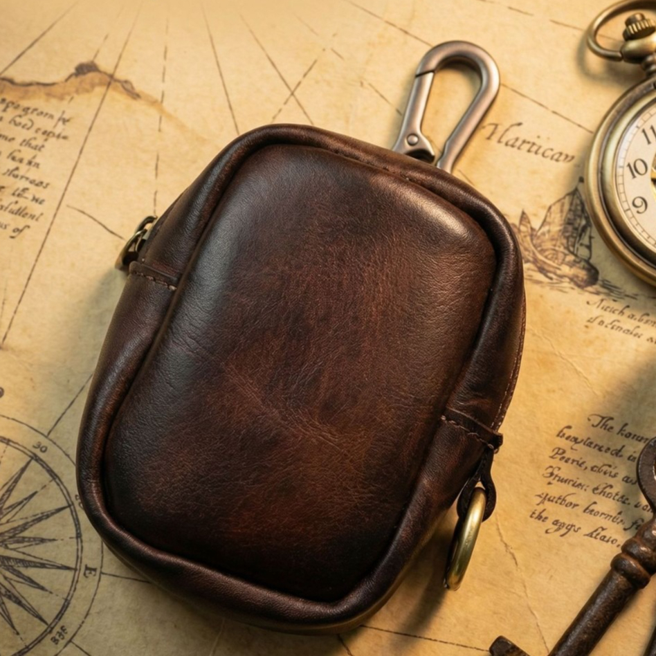 Rugged Vintage Leather Mini Cl - Leather Edc. Carry Pouch บทวิจารณ์และราคา