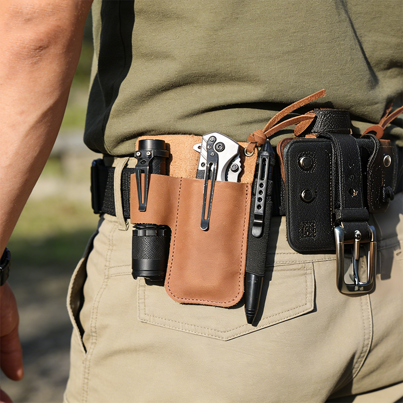 EDC Leather Flashlight Tool Ho - Edc Concealed Carry Belt บทวิจารณ์และราคา