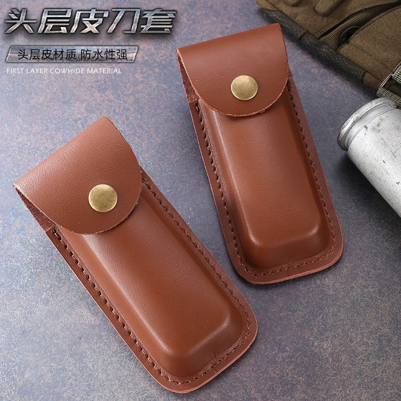 Genuine Leather Knife Sheath f - Edc Carry Belt Leather บทวิจารณ์และราคา