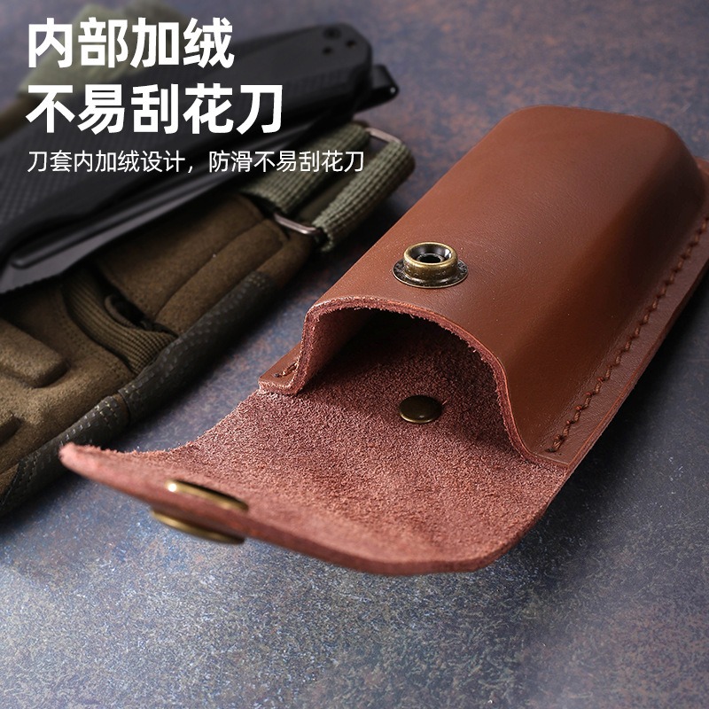Genuine Leather Knife Sheath f - Edc Carry Belt Leather บทวิจารณ์และราคา
