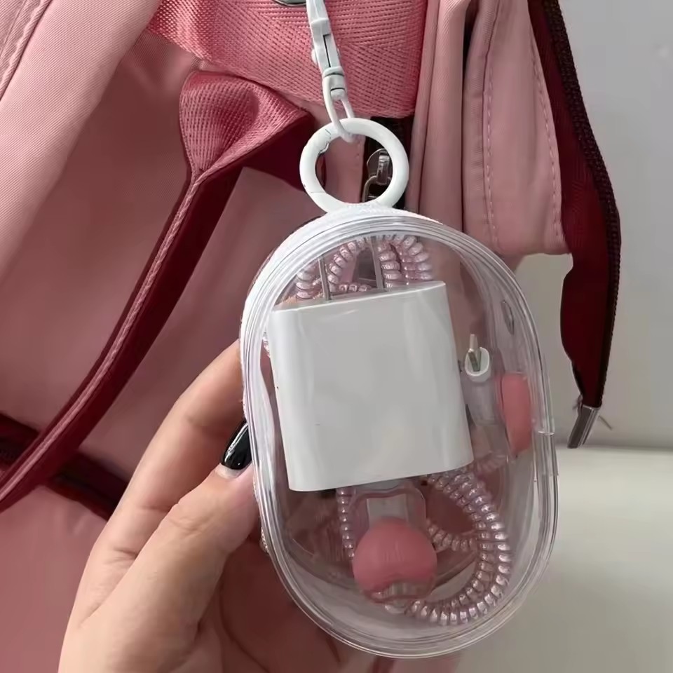 Portable Mini Clear Zipper Sto - Cable Winder Keychain บทวิจารณ์และราคา