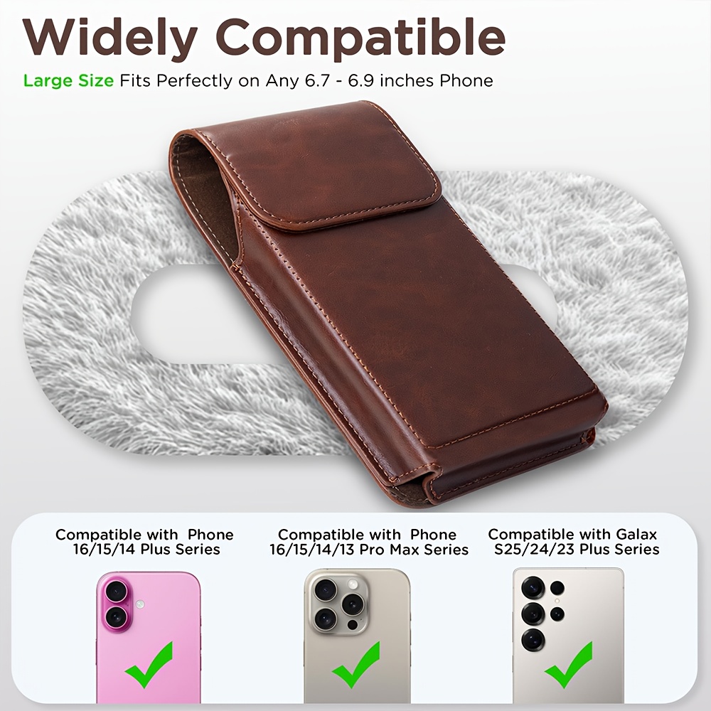 Men's Premium Faux Leather Pho - Edc Carry Belt Leather บทวิจารณ์และราคา
