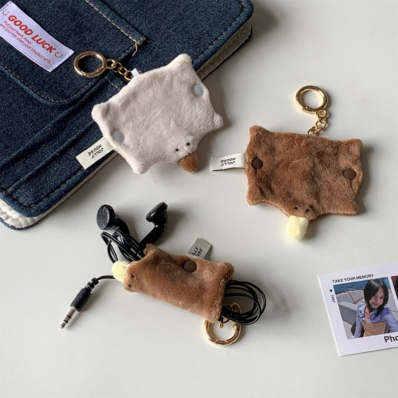 Plush Platypus Earphone Cord W - Cable Winder Keychain บทวิจารณ์และราคา
