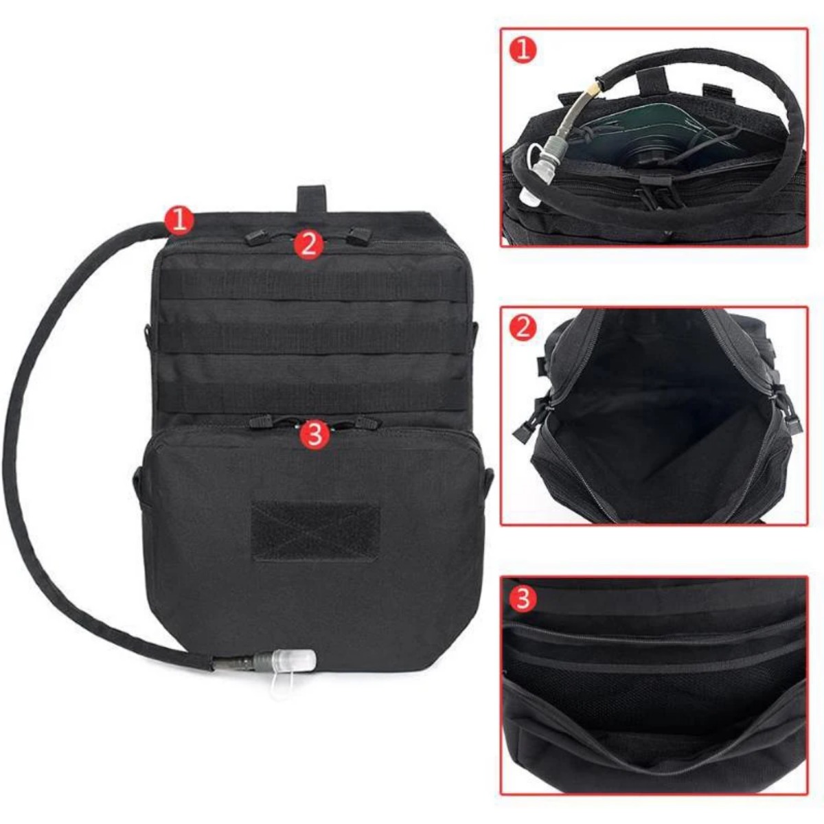 Outdoor Molle Bag Camping Hydr - Edc Everyday Carry บทวิจารณ์และราคา
