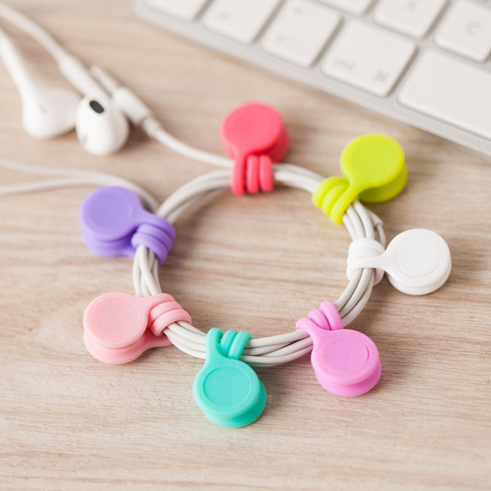 3Pcs Silicone Magnetic Earphon - Cable Winder Keychain บทวิจารณ์และราคา