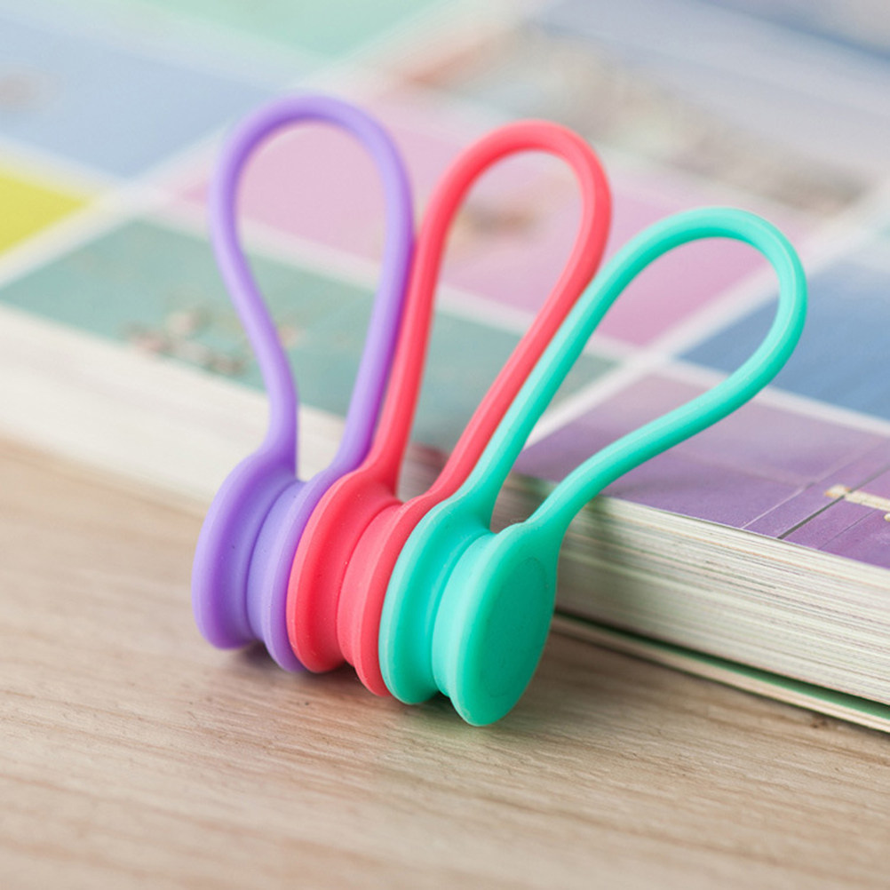 3Pcs Silicone Magnetic Earphon - Cable Winder Keychain บทวิจารณ์และราคา