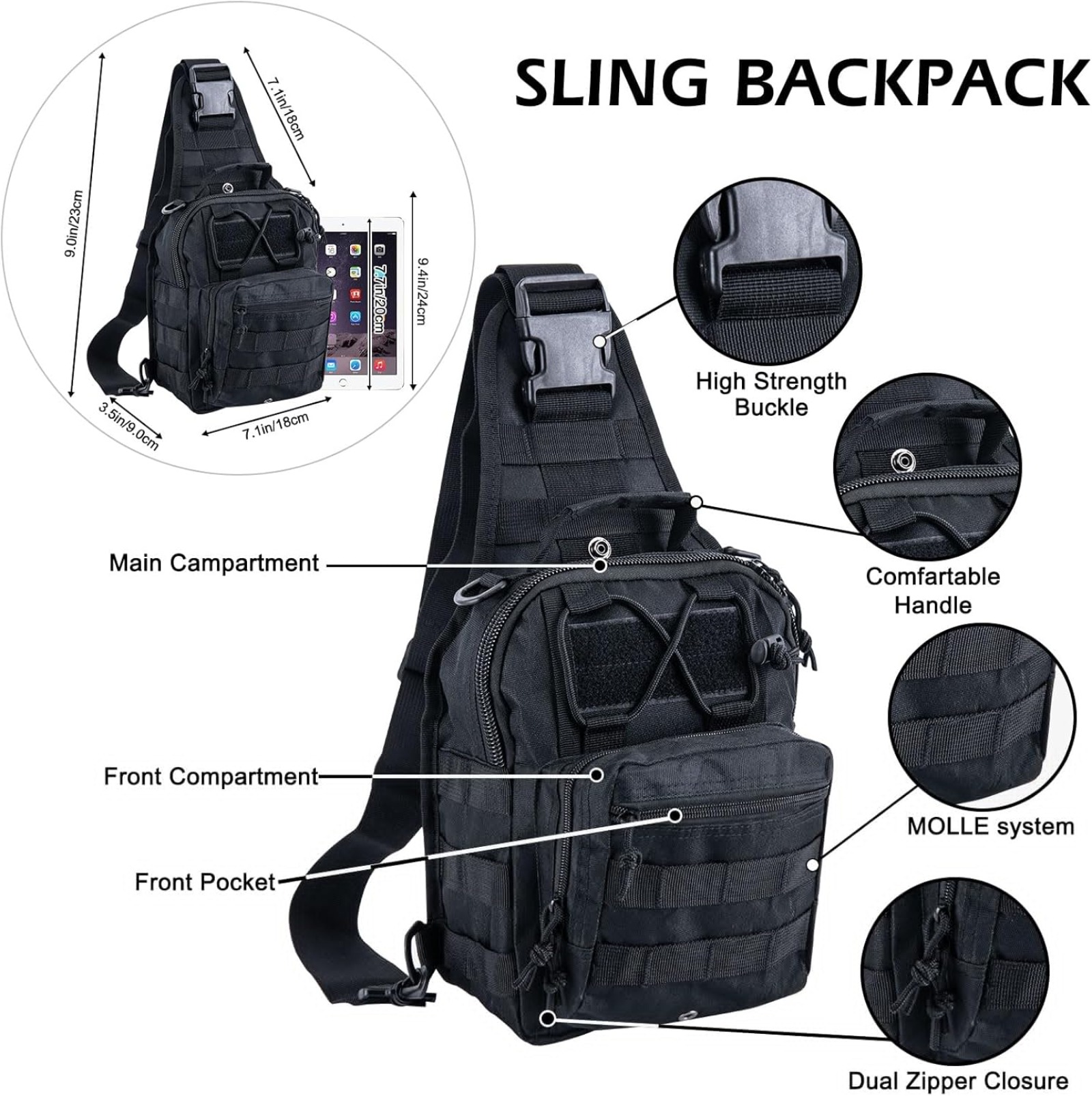 Tactical Sling Chest Pack Dura - Edc Everyday Carry Bag บทวิจารณ์และราคา